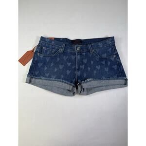 James Jeans Cuffed Heart Shorts Size 28 Jean Shorts